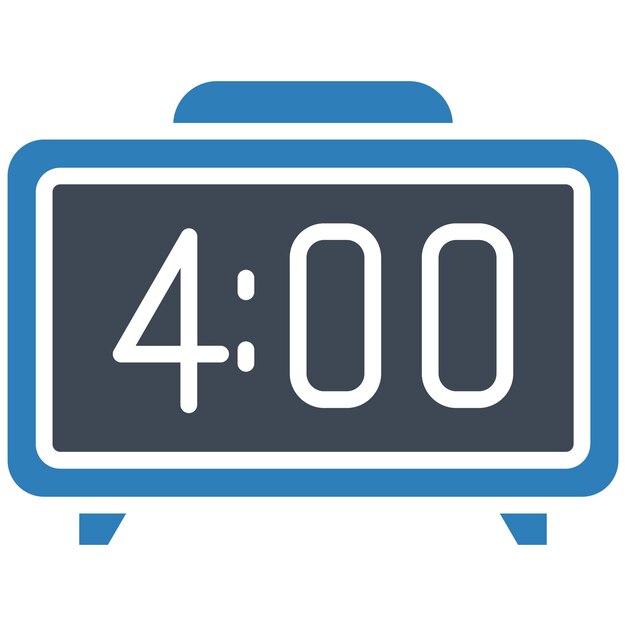 Digital Clock Vector Illustration Style