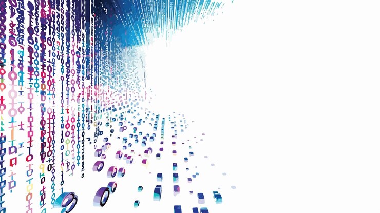 Vektor digital code electronic hightech background
