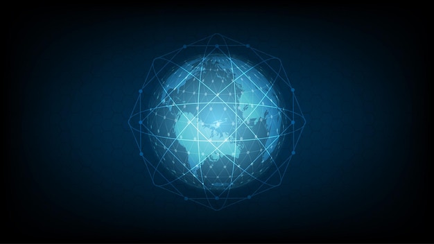 digital data globe - hi-tech communication
