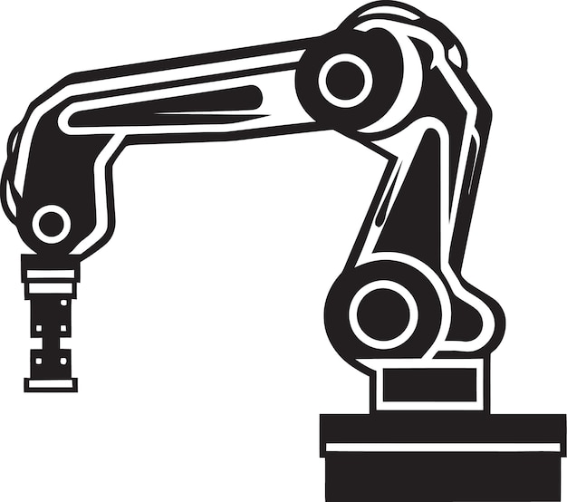 digital dexterity robotic hand icon design robocraft precision vector emblem of industrial robotic