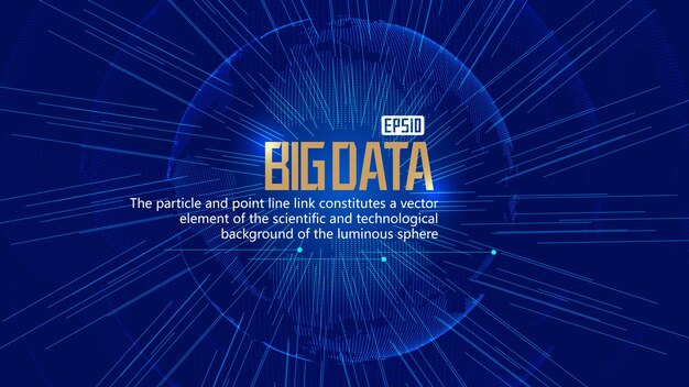 Digital Earth constructs the world network technology big data vector background