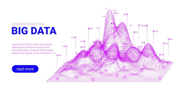 digital graphic background big data flow visualization