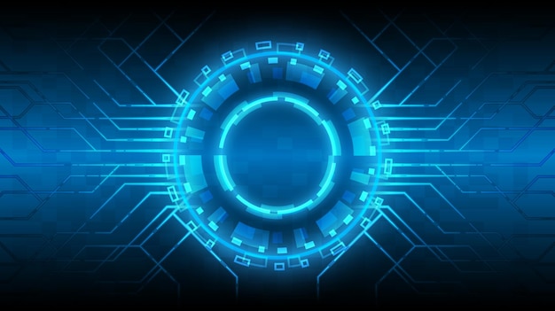 Digital infographic frame Abstract hologram hitech background Virtual reality technology electric innovation Data science of engineering Futuristic SciFi glowing HUD user