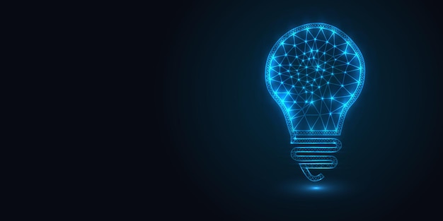 Digital Light Bulb Idea - Innovation and Technology Concept