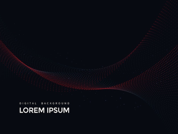 Digital lines on black background, abstract mesh design