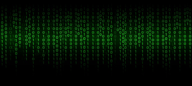 digital matrix cybernetic background big data visualization vector 3d illustration