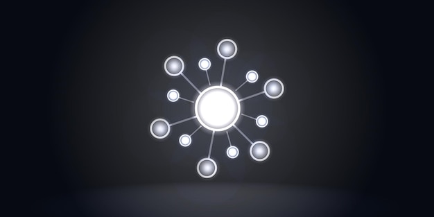 Digital Network Concept with Connections