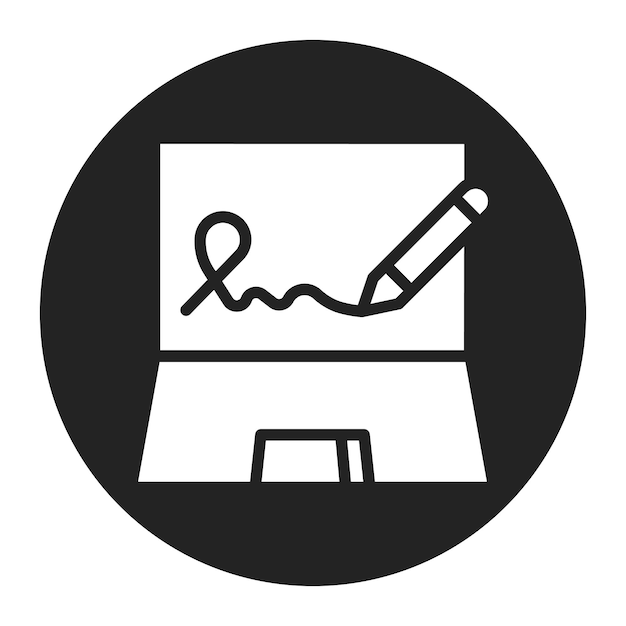 digital signature icon vector image can be used for information security