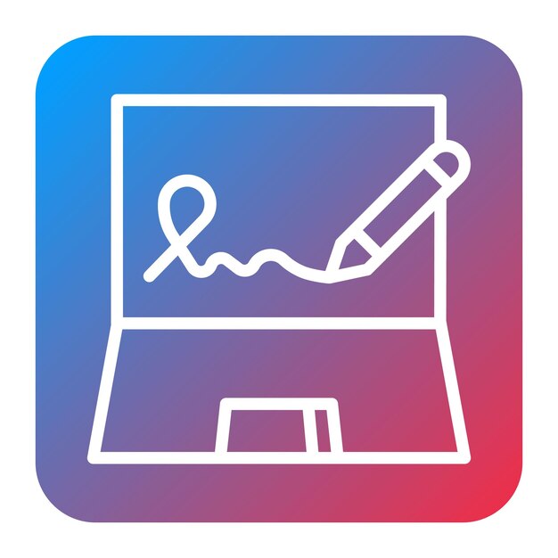 digital signature icon vector image can be used for information security