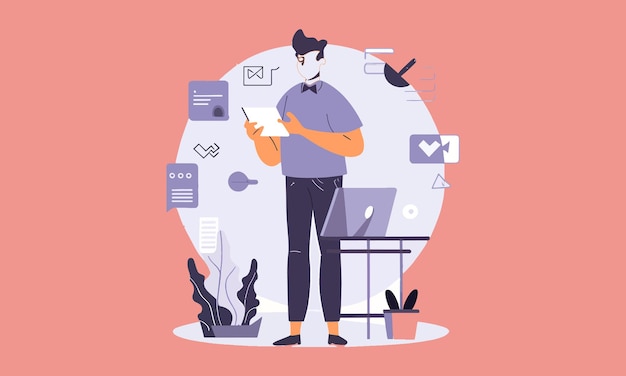 digital Social media illustration