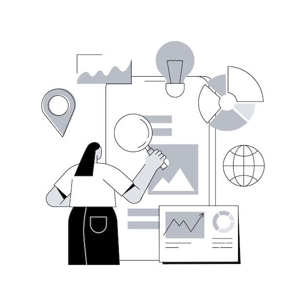 Digital strategy abstract concept vector illustration