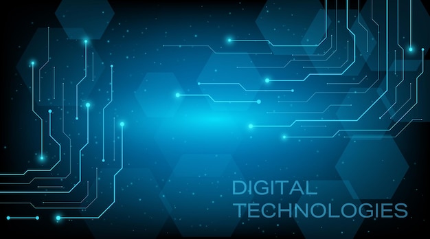 Digital technologies of information transfer Vector illustration Sketch for creativity