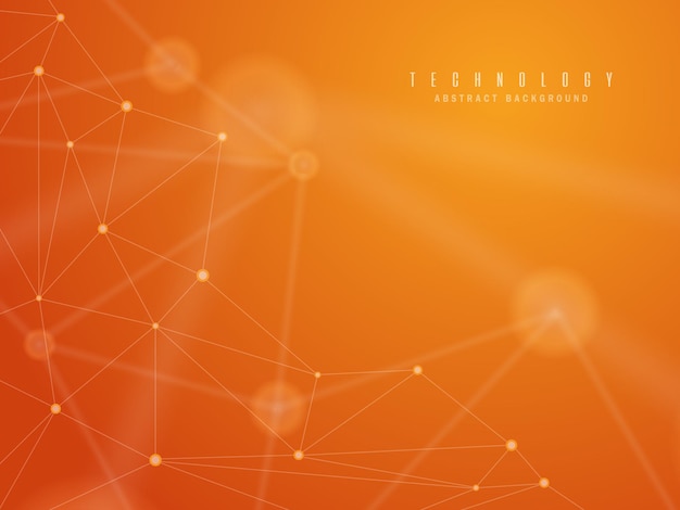 digital technology abstract background with network connection