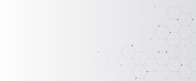 digital technology background. abstract hexagons background with black lines and dots. design for sc