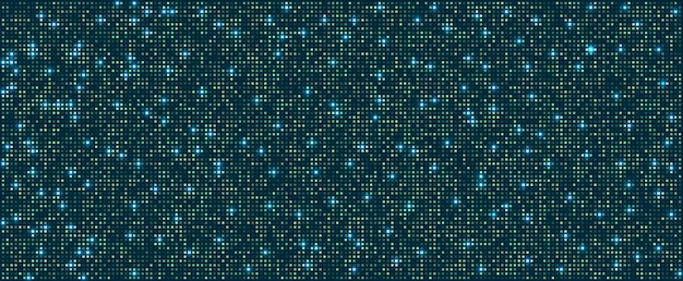 Digital technology background Digital data square blue pattern pixel background