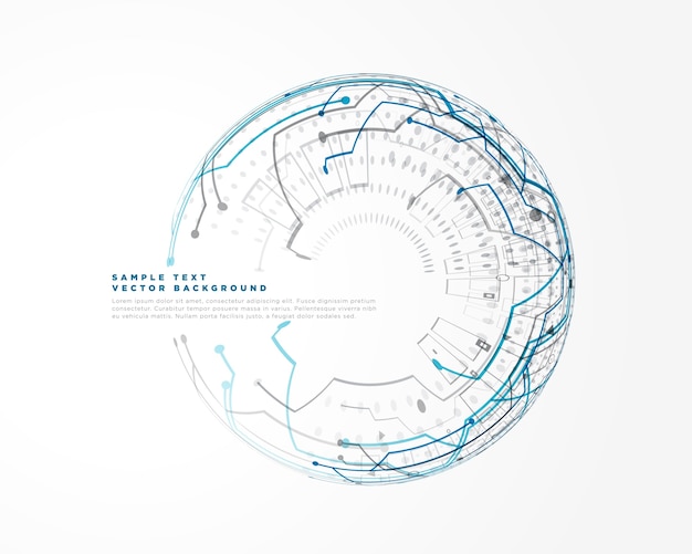 digital technology background with high tech network lines