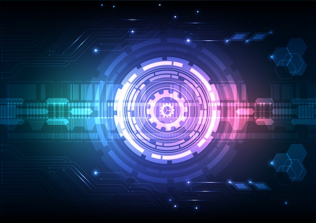 digital technology circuit abstract background