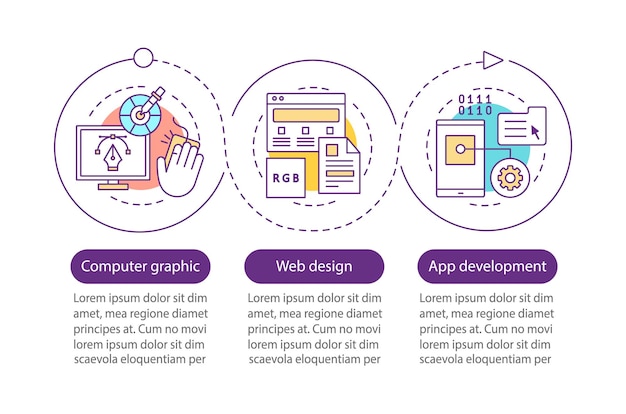 Digital technology vector infographic template