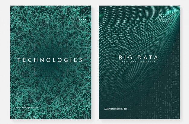 Digital teknik abstrakt omslag. Artificiell intelligens, djupinlärning och big data-koncept.