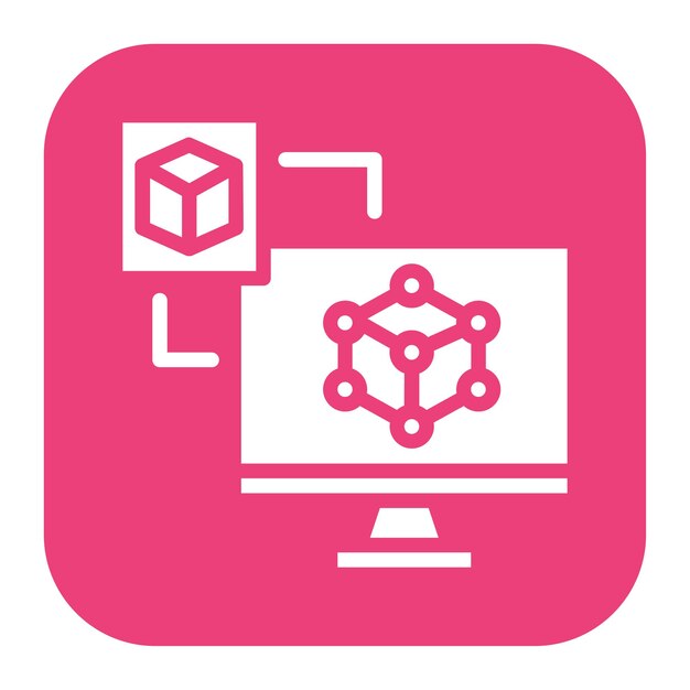 digital twin icon vector image can be used for additive maufacturing