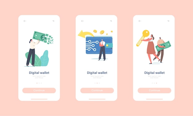 Digital Wallet Mobile App Page Onboard Screen Template