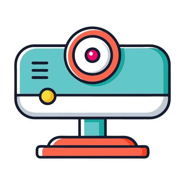 Digital webcam vector design and cartoon style illustration