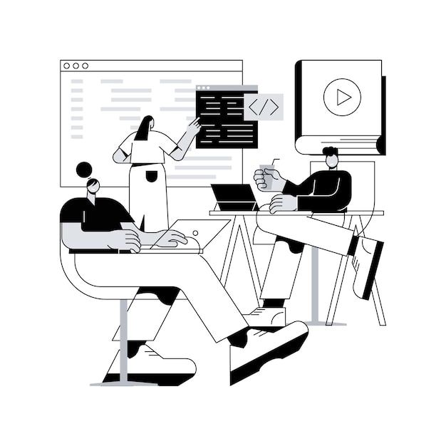 Digitalt klasseværelse abstrakt koncept vektor illustration