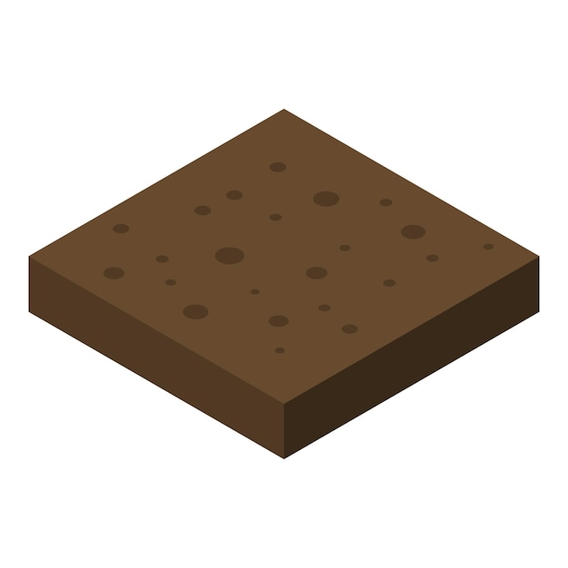 Dirt soil icon Isometric of dirt soil vector icon for web design isolated on white background