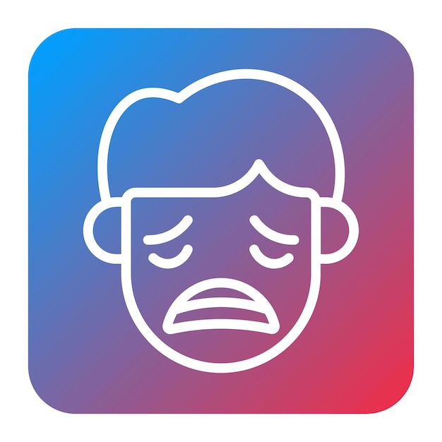 Disappointed icon vector image Can be used for Human Emotions