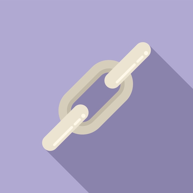 Disconnect chain icon flat vector Web link Internet button