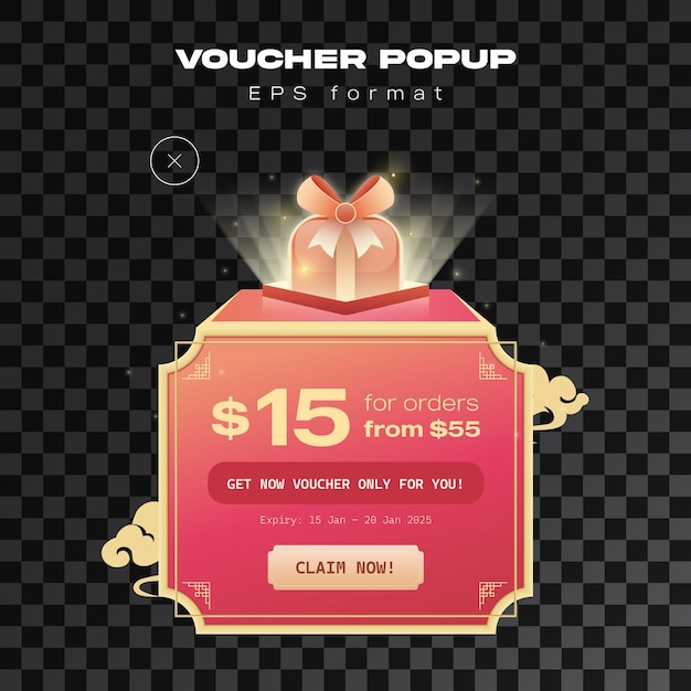 discount promotion notification popup