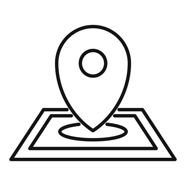 Discovery gps pin map icon Outline discovery gps pin map vector icon for web design isolated on white background