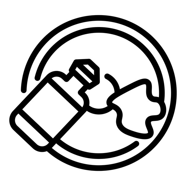 dish wash icon outline vector liquid detergent kitchen clean