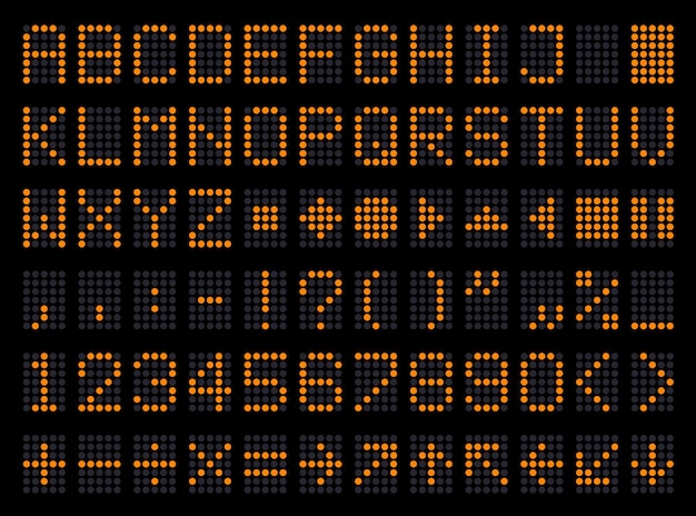 Display letters and figures sympols set typeface
