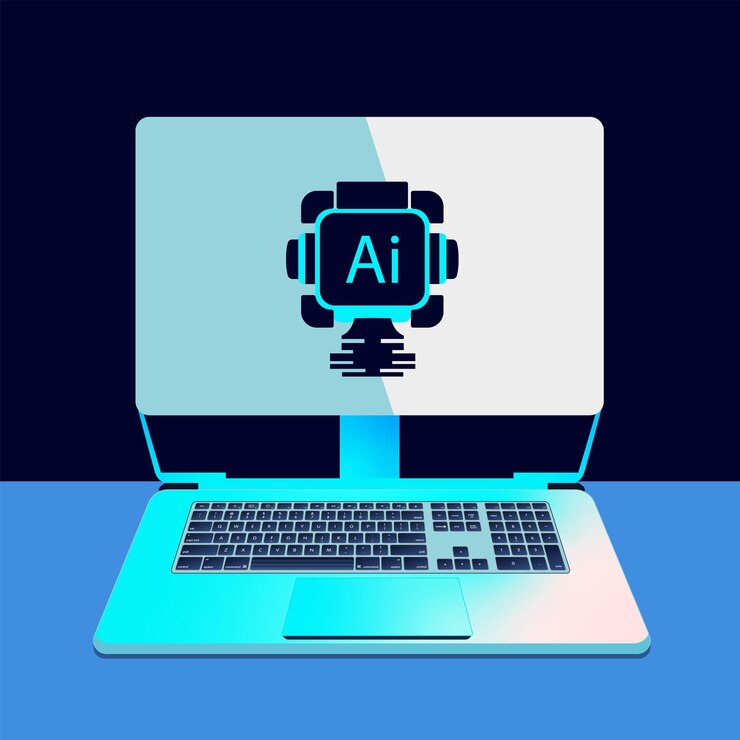 Vektör displayed on laptop screen vector illustration