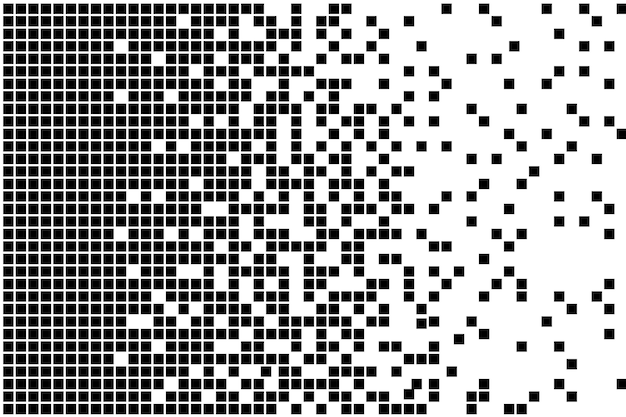 Dissolved filled square dotted vector icon with disintegration effect Vector rectangle elements are grouped Isolated on white background