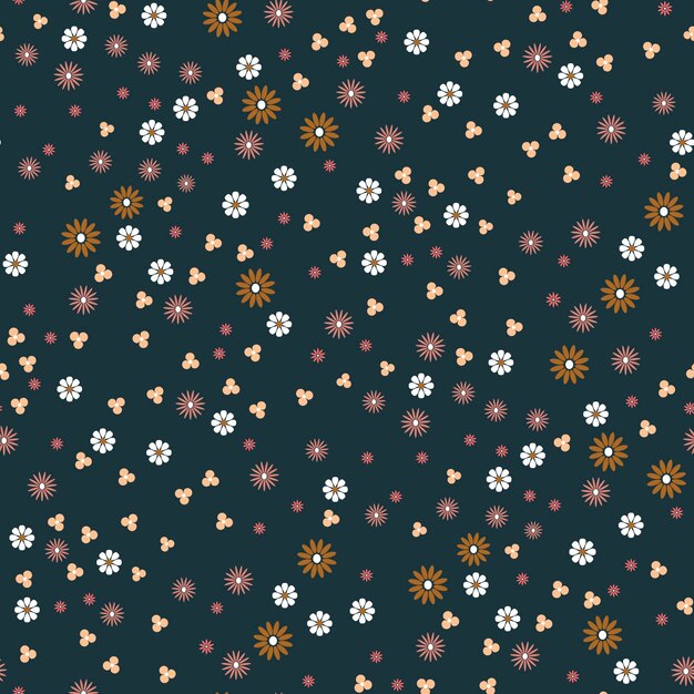 Ditsy floral seamless pattern