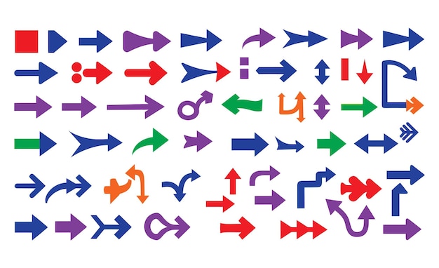 Diverse Collection of Arrow Symbols for Direction and Navigation