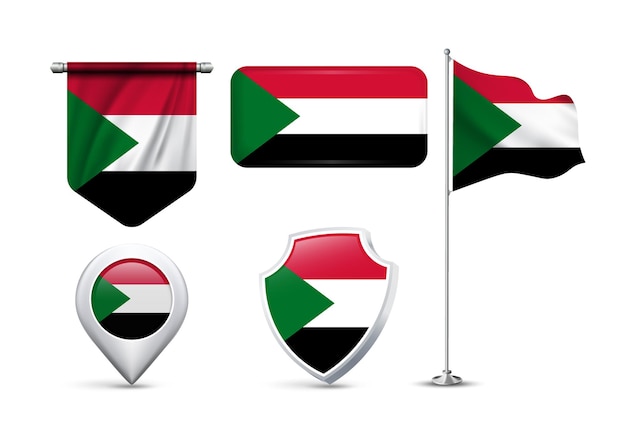 Diverse Representations of the Sudanese Flag