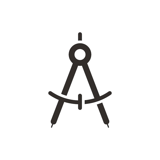 Divider Architecture Compass Icon Vector Template