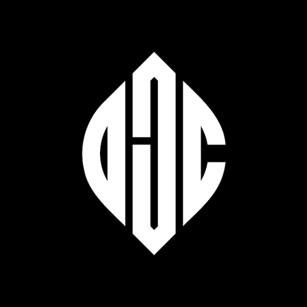 DJC circle letter logo design with circle and ellipse shape DJC ellipse letters with typographic style The three initials form a circle logo DJC Circle Emblem Abstract Monogram Letter Mark Vector