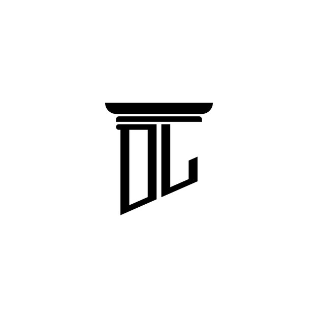 DL monogram logo design letter text name symbol monochrome logotype alphabet character simple logo