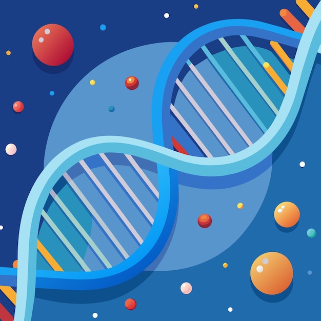 DNA chain Abstract scientific background Beautiful illustraion Biotechnology biochemistry genetics and medicine concept