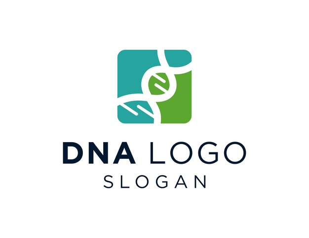 dna logo design created using the corel draw 2018 application with a white background