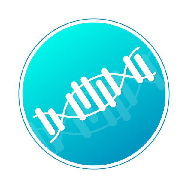 DNA the double helix of the DNA molecule Logo for medicine biology chemistry DNA illustration