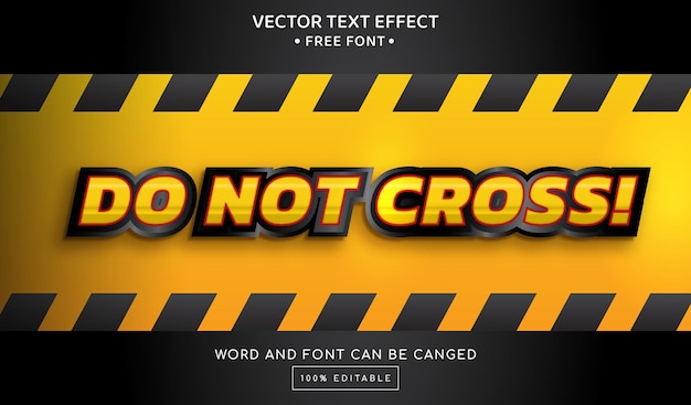 Do not cross editable text effect