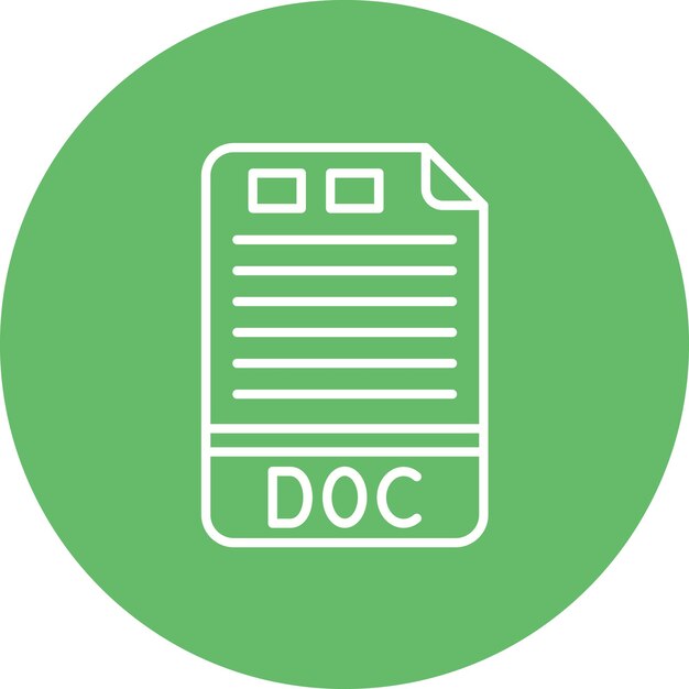 doc icon vector image can be used for file formats