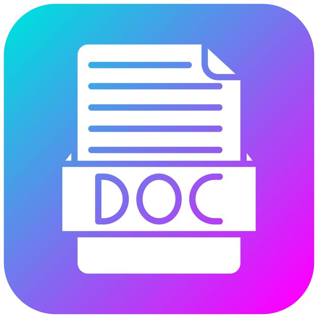 DOC vector icon Can be used for File Formats iconset
