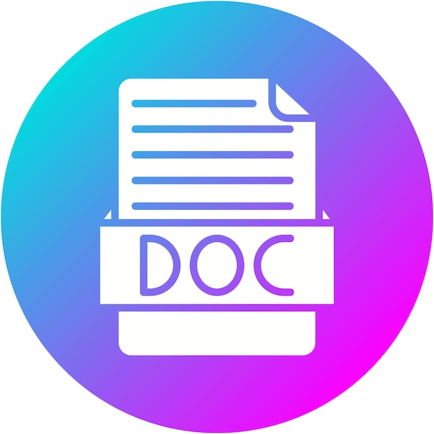 DOC vector icon Can be used for File Formats iconset