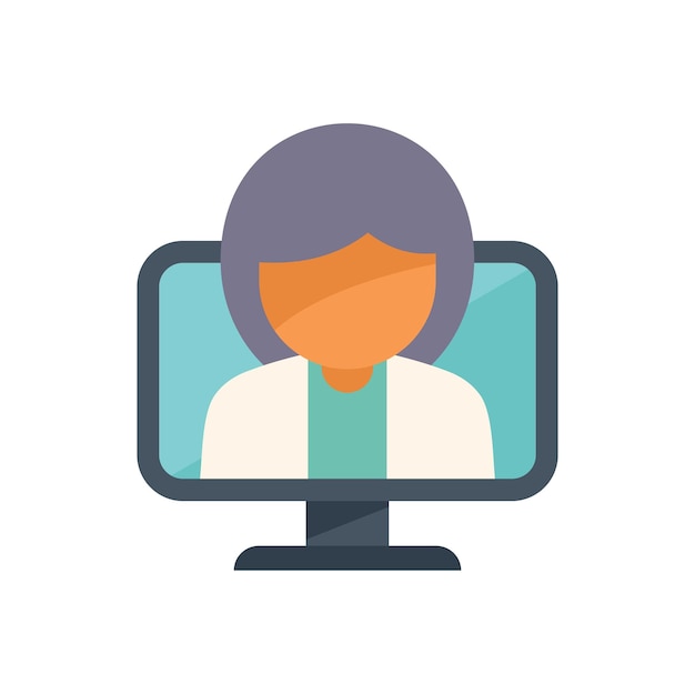 Doctor attending online medical consultation on computer screen